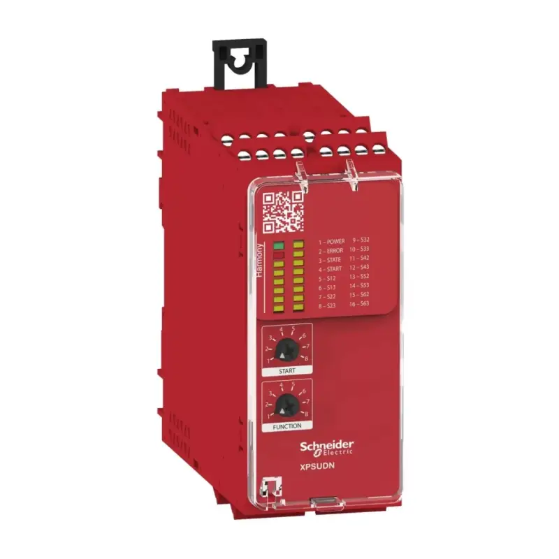 Outlet Schneider XPSUDN13AP Preventa biztonsági relé modul, XPSUAF funkciók, Cat.4, biztonsági be/ki: 6/3NO+1NC, PNP, 24VAC/DC, csavaros