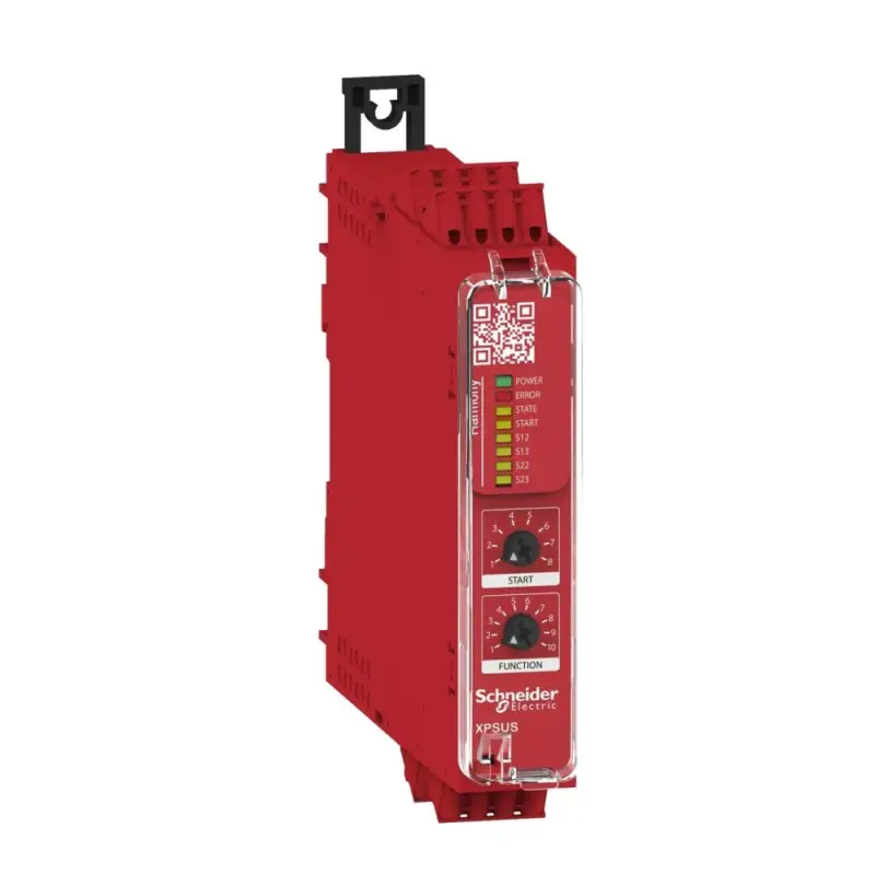 Végkiárusítás Schneider XPSUS32AC Preventa biztonsági relé modul, XPSUAF+ engedélyező kapcs. funkció, Cat.4, bizt. be/ki: 2/3CO, PNP, 48-230VAC/DC, rugós