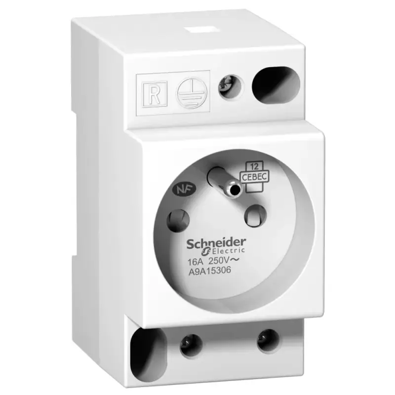 Alacsony ár Schneider A9A15306 ACTI9 Moduláris dugalj 16A UE 250V 2P+T