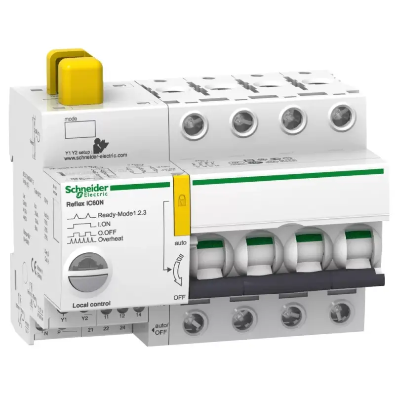 Árengedmény Schneider A9C61416 ACTI9 Reflex iC60N beépített megszakító vezérlés, 4P, B, 16A