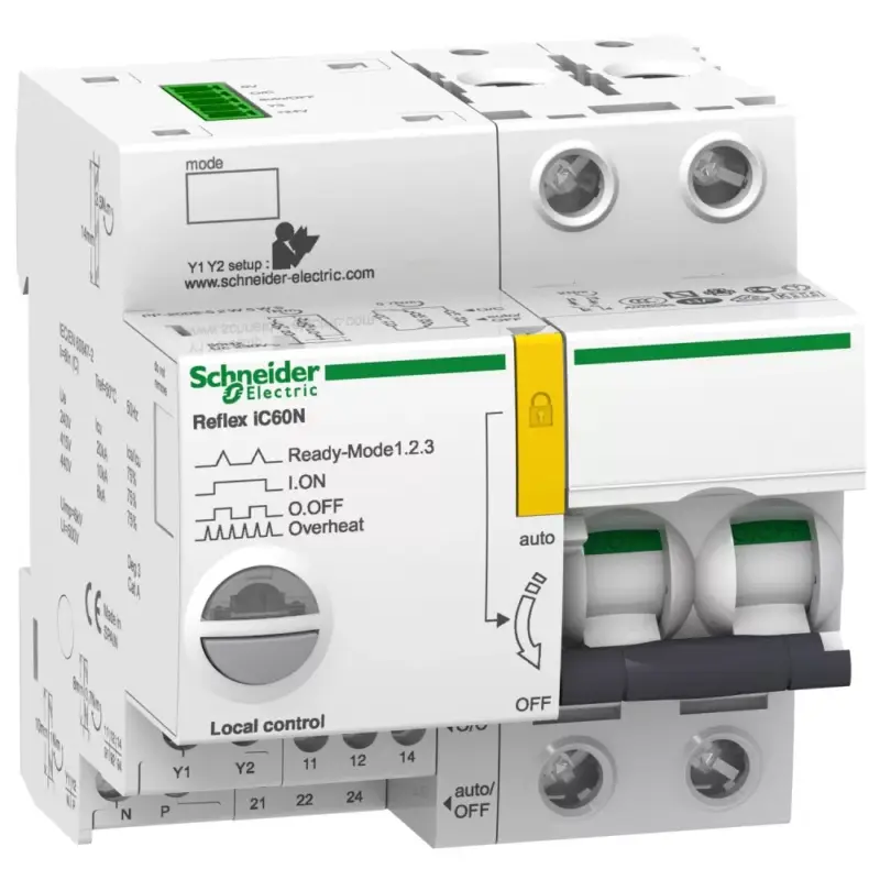 Kedvezményes ár Schneider A9C62225 ACTI9 Reflex iC60N beépített megszakító vezérlés, 2P, C, 25A