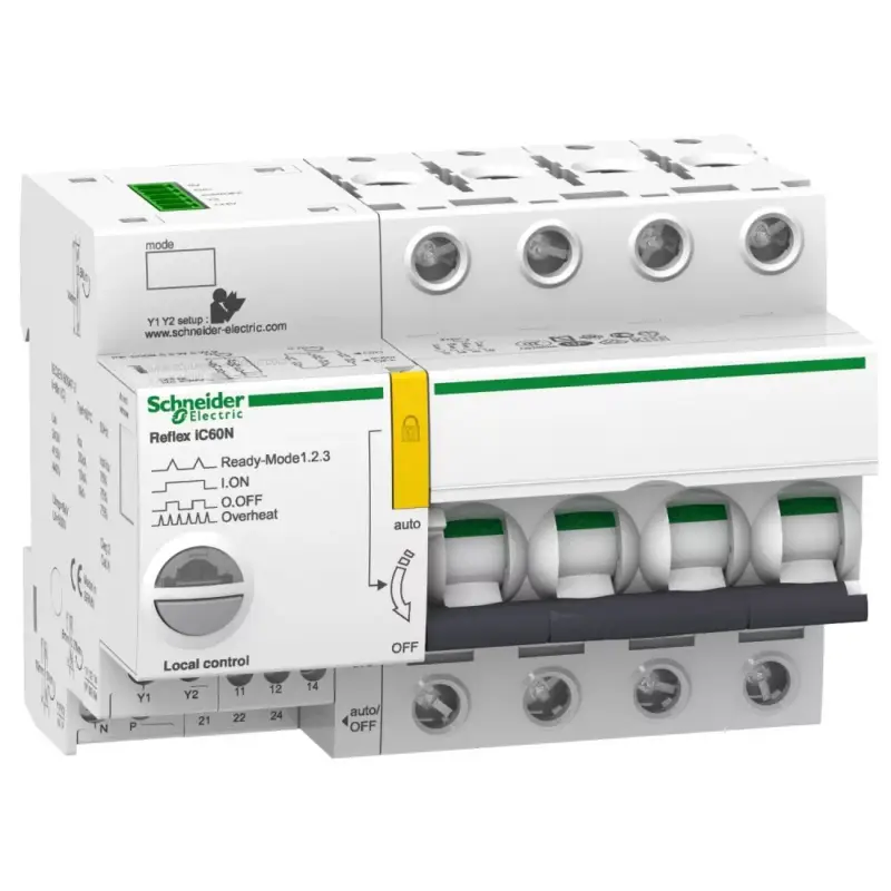 Schneider A9C62425 ACTI9 Reflex iC60N beépített megszakító vezérlés, 4P, C, 25A Expressz szállítás