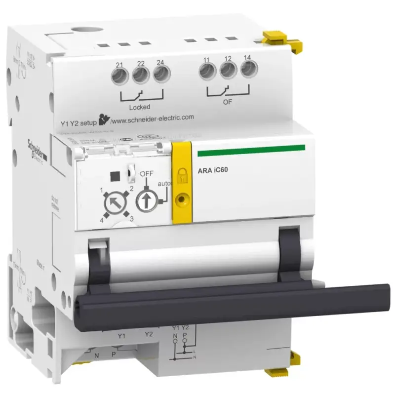 Vedd meg most Schneider A9C70132 ACTI9 ARA iC60 automatikus visszazáró segédrelé, 1P, 1P+N, 2P, 230VAC