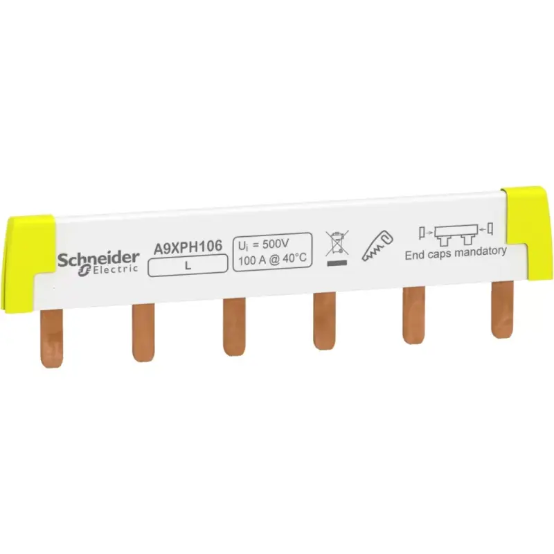 Schneider A9XPH106 ACTI9 Darabolható gyűjtősín 100A, 1P, 6M Prémium