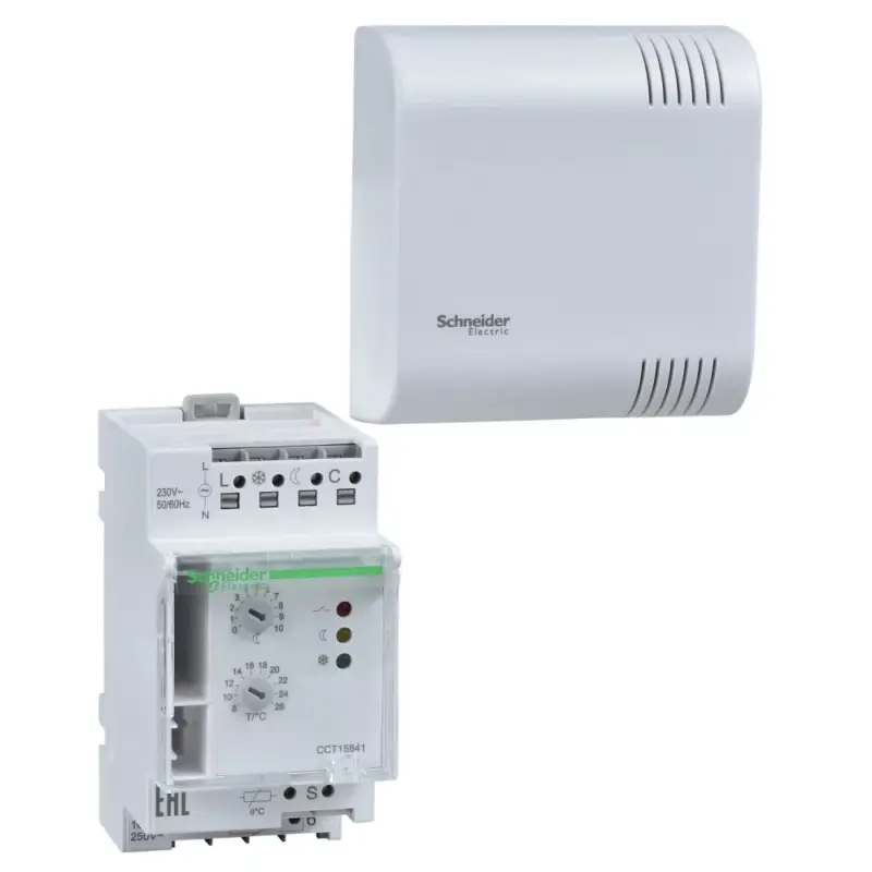 Különleges ajánlat Schneider CCT15841 ACTI9 TH4 elektronikus termosztát, érzékelővel