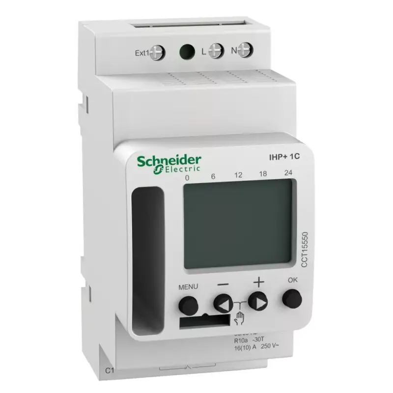 Kiárusítás Schneider CCT15550 ACTI9 IHP+ 1C SMARTe (24/7) programozható időkapcsoló