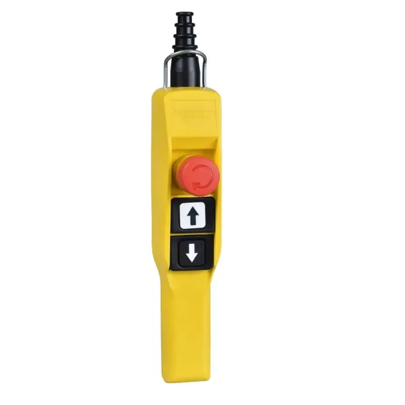Schneider XACA2153 2 nyomógomb+vészgomb, mechanikus retesz, NO+NC érintk., gumisapka Olcsóbb
