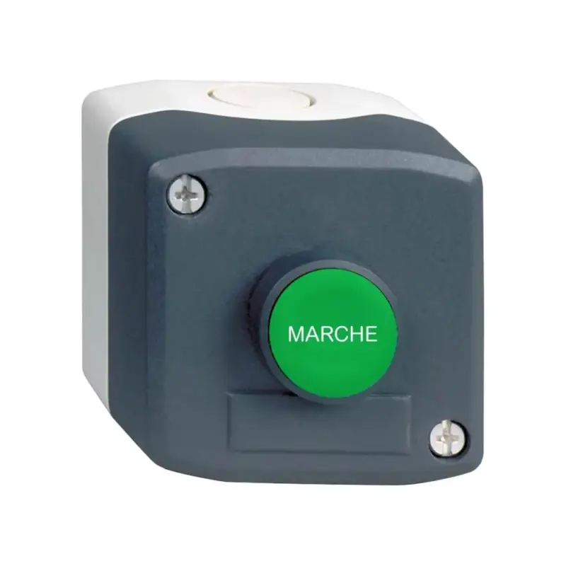 Schneider XALD104 Harmony XALD tokozott nyomógomb, 1NO zöld nyomógomb, "Marche" felirat Szuper ajánlat