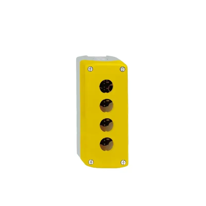 Korlátozott ajánlat Schneider XALK04 Harmony XALK tokozat vészleállítóhoz, sárga, üres, 4 kivágás
