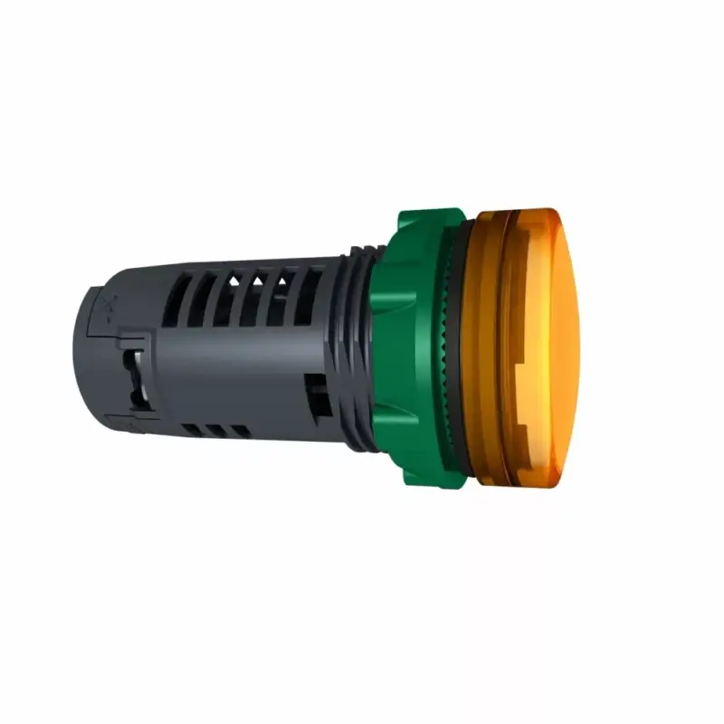 Schneider XB5EVG5 Harmony műanyag monolitikus LED jelzőlámpa, Ø22, 120VAC, narancssárga Különleges ajánlat