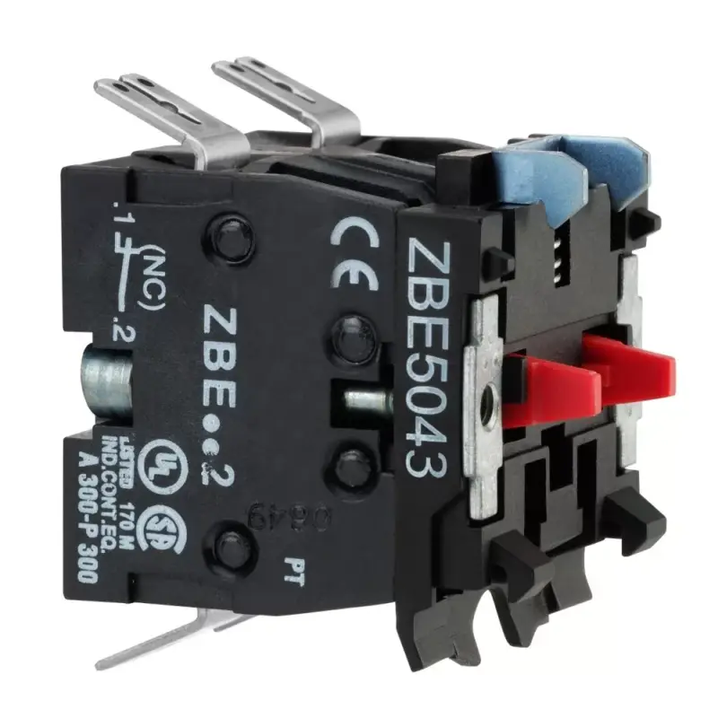 Bestseller Schneider ZBE5043 Harmony XB4/XB5 érintkező blokk, 2NC, nagyteljesítményű, 10A, Faston csatlakozó
