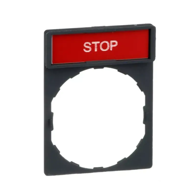 Schneider ZBY2304 Harmony címketartó 30x40 mm, Ø22 készülékekhez, 8x27 mm felirati címkével, STOP Kihagyhatatlan ajánlat