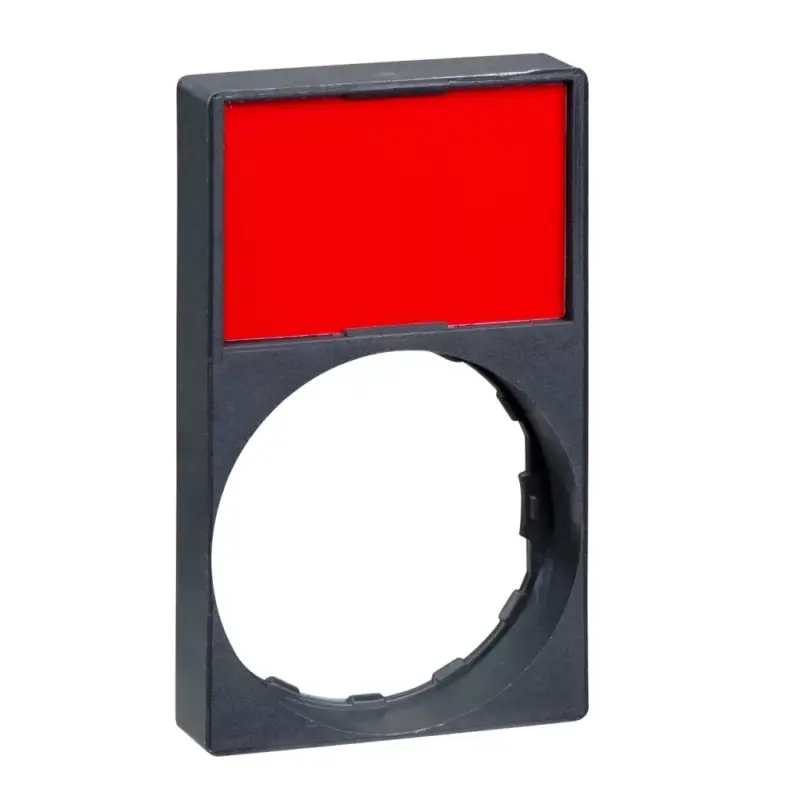 Legnépszerűbb Schneider ZBY6H101 Harmony címketartó 30x50 mm, kiemelkedő, Ø22 készülékekhez, 18x27 mm jelöletlen felirati címkével, fekete/piros