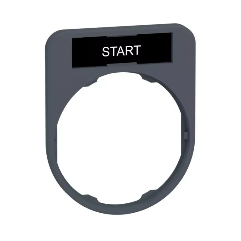 Expressz szállítás Schneider ZBYF2303C0 Harmony címketartó, 40x50 mm, Ø30 süllyesztett készülékhez, 8x27 címkéhez, START, szürke perem