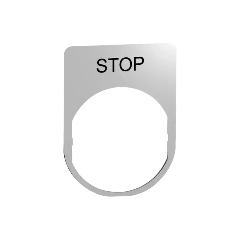 Schneider ZBYM2304 Harmony felirati tábla, 30x40 mm, fém, Ø22 készülékekhez, gravírozott, STOP Legjobb ár