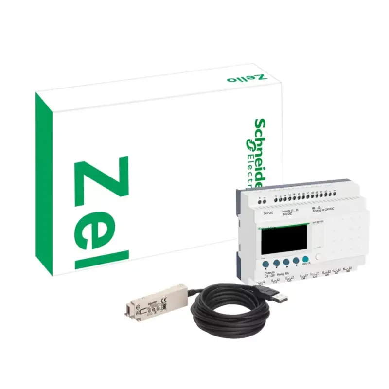 Árengedmény Schneider SR3PACKBD Zelio Pack 10I/O,24VDC, csat.kábel, CD