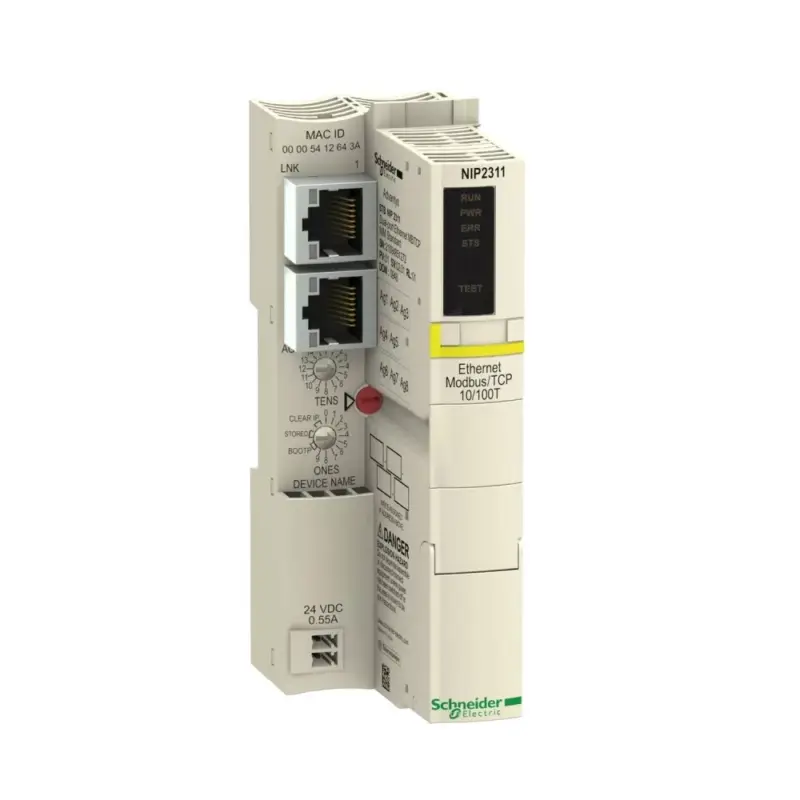 Schneider STBNIP2311 Két portos Ethernet Modbus/TCP standard STB NIM modul Biztonságos fizetés