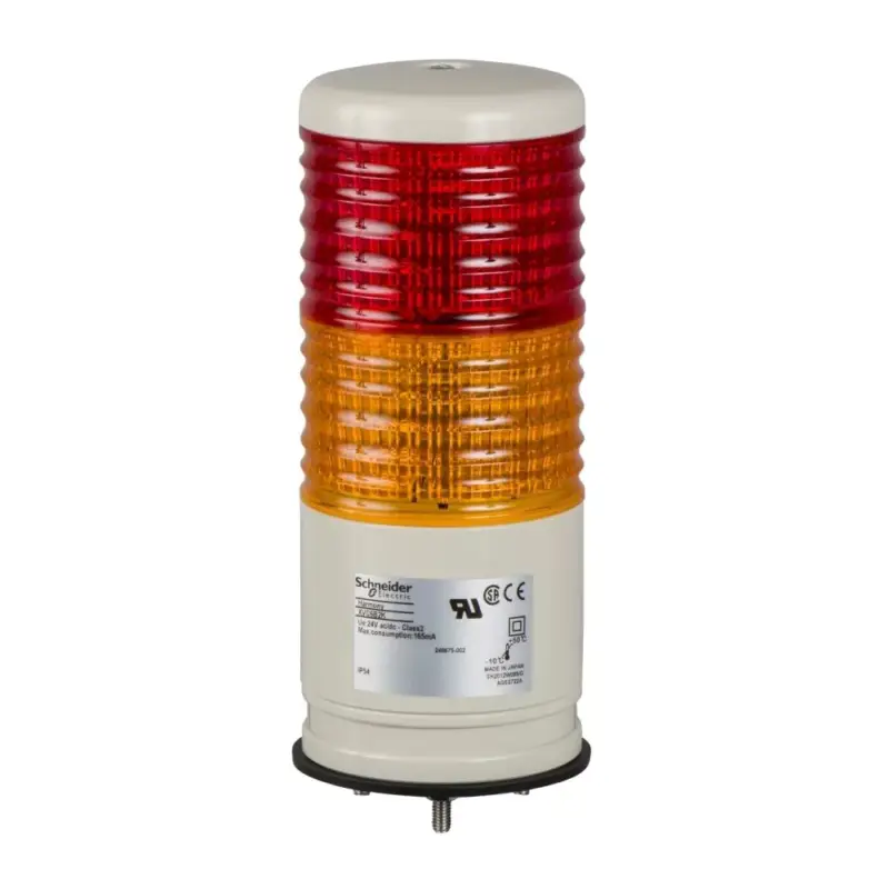 Schneider XVC6B25SK Harmony XVC monolitikus Ø60 fényoszlop, 1 piros 1 narancs folyamatos/villogó, hangjelzővel, 24VAC/DC Ajánlat