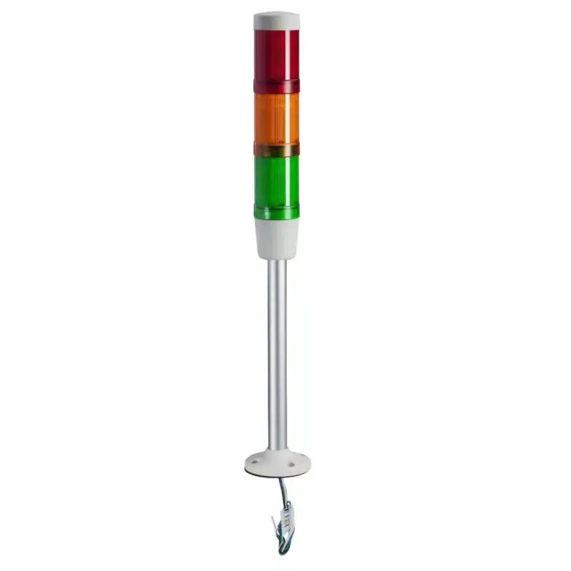 Vásárlói kedvenc Schneider XVMB2RAGHSB Harmony XVM Ø45 komplett fényoszlop, folytonos zöld-piros-sárga, 250mm tartócsöves, 24VAC/DC