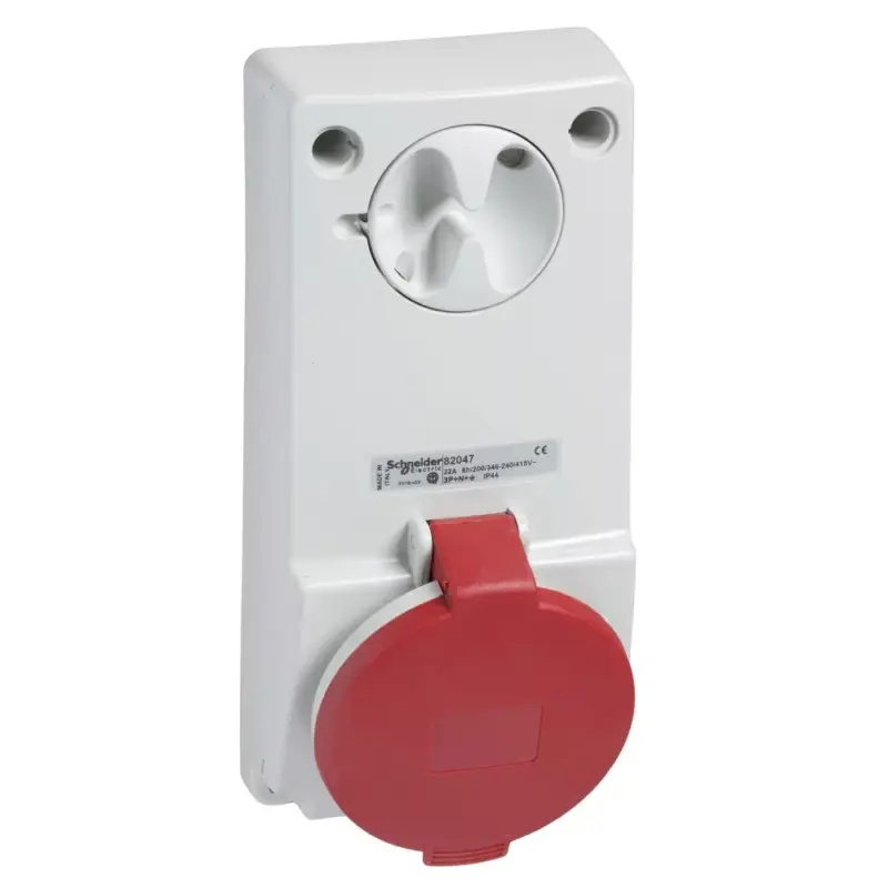 Biztonságos fizetés Schneider 82047 UNIKA Panelre szerelhető, reteszelhető aljzat, 3P+N+F, 6h, 32A, 415V, IP44, védelem nélkül