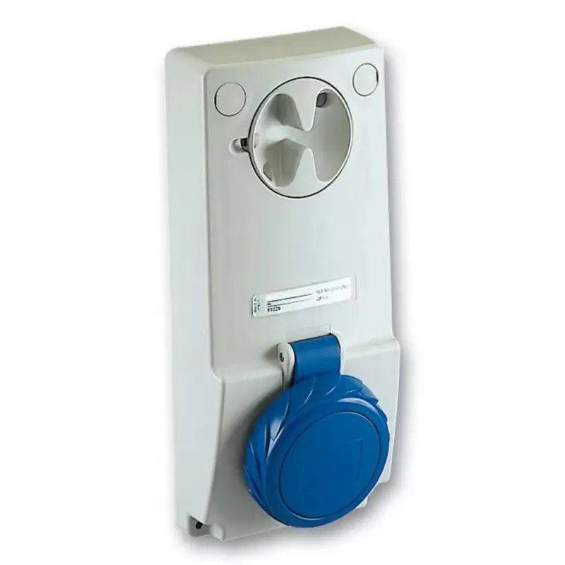 Schneider 82093 UNIKA Panelre szerelhető, reteszelhető aljzat, 3P+F, 9h, 32A, 250V, IP65, védelem nélkül Szuper ajánlat
