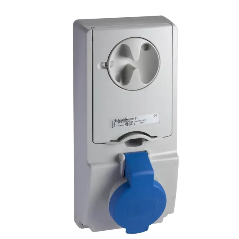 Schneider 82143 UNIKA Panelre szerelhető, reteszelhető aljzat, 3P+F, 9h, 32A, 250V, IP44, olvadóbiztosítós Vedd meg online