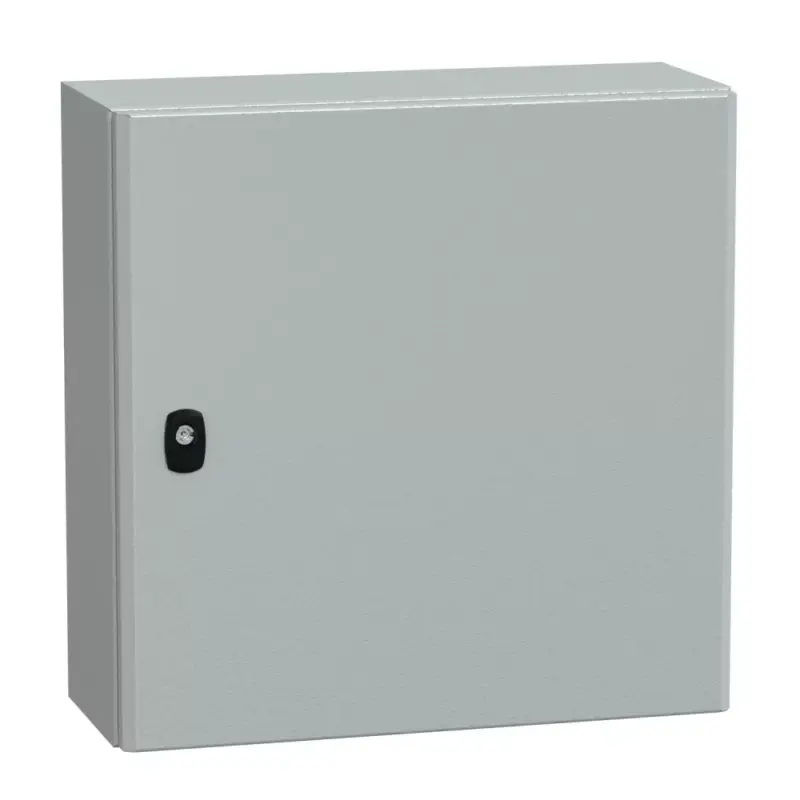 Schneider NSYS3D5520 Spacial S3D Falra szerelhető fém szekrény, Teli ajtóval, 500x500x200, IP66, szerelőlap nélkül Biztonságos vásárlás