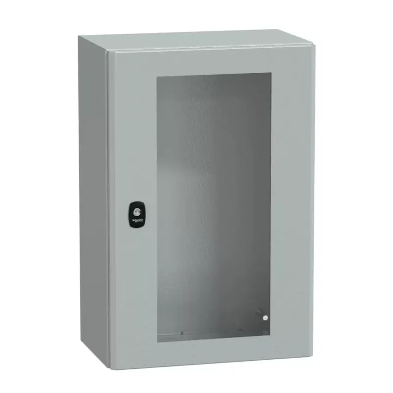 Bestseller Schneider NSYS3D6425T Spacial S3D Falra szerelhető fém szekrény, Üvegezett ajtóval, 600x400x250, IP66, szerelőlap nélkül