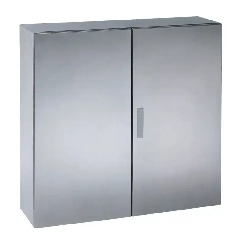 Expressz kézbesítés Schneider NSYS3X601230 Spacial S3X Falra szerelhető rozsdamentes acél AISI 304L szekrény, Teli ajtóval, 600x1200x300, IP66, szerelőlap nélkül