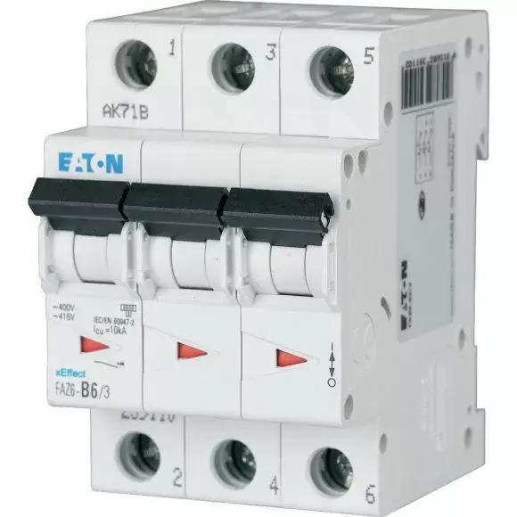 Eaton 168087 FAZ6-D63/3 Kismegszakító 3P 63A D karakterisztika 6 kA -3 modul Szuper ajánlat