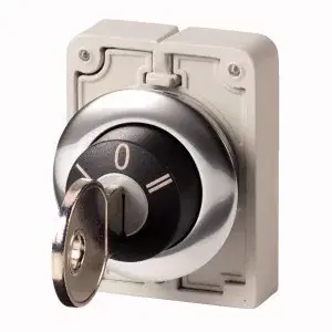 Alacsony ár Eaton 187097 M30C-FWRS3-MS3 Kulcsos gomb,30mm,lapos,3áll.,reteszelt