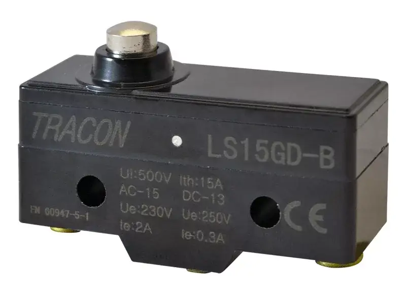 Tracon LS15GD-B Helyzetkapcsoló, rövid kúpos, ütküzős 1×CO, 2A/230V AC, IP00 Szuper ajánlat