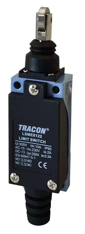 Tracon LSME8122 Helyzetkapcsoló, nyomógörgős 1×NO+1×NC, 5A/250V AC, 90°, IP65 Kedvezményes ár