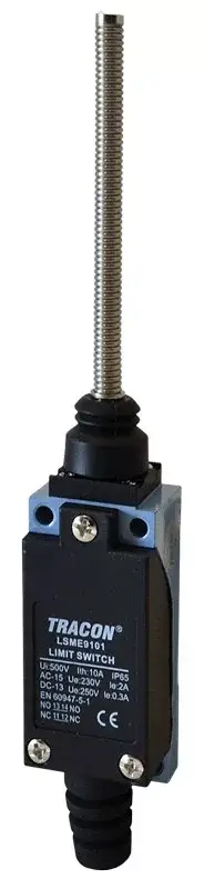 Tracon LSME9101 Helyzetkapcsoló, rugószáras (acél) 1×NO+1×NC, 5A/250V AC, 100mm, IP65 Legnépszerűbb