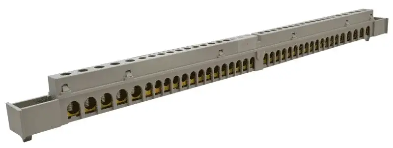 Tracon NPE-Z-38 Szigetelt földelősín (N/PE) EDSS-18/. mod.elosztóhoz 230/400VAC, 100A, 13,7×26,6mm, L=360 mm, 38P, IP20 Expressz szállítás
