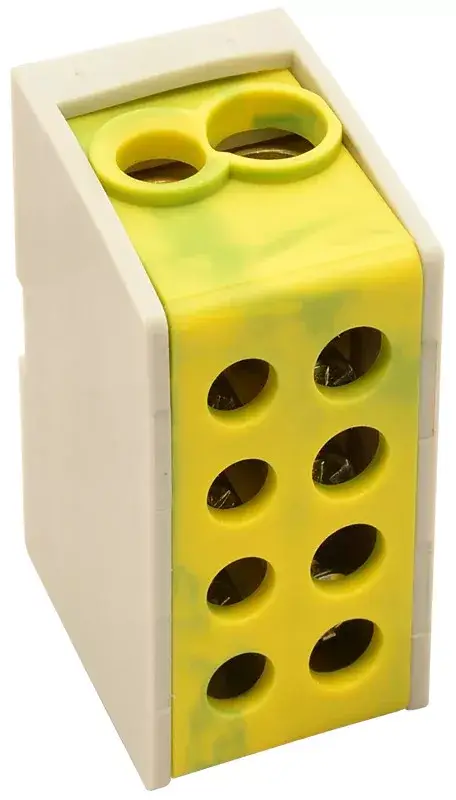Tracon FLE-25ZS Főáramköri leágazó kapocs, sínre szerelhető, zöld/sárga 2×25mm2 / 2×25mm2, 400VAC, 101A Korlátozott ajánlat