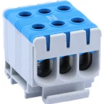 Gyors szállítás Tracon FLEAL-50/3K Főáramköri leágazó kapocs, sínre szerelhető, kék 6-50mm2, max. 800VAC, max.160A