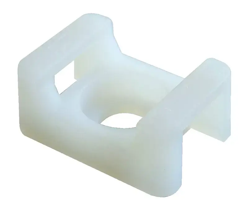 Tracon CSTALP-2 Csavarozható, 2oldalt fűzhető kábelkötegelő talp, natúr 23×16mm, d=6,3mm, PA6.6 Kedvezményes ár