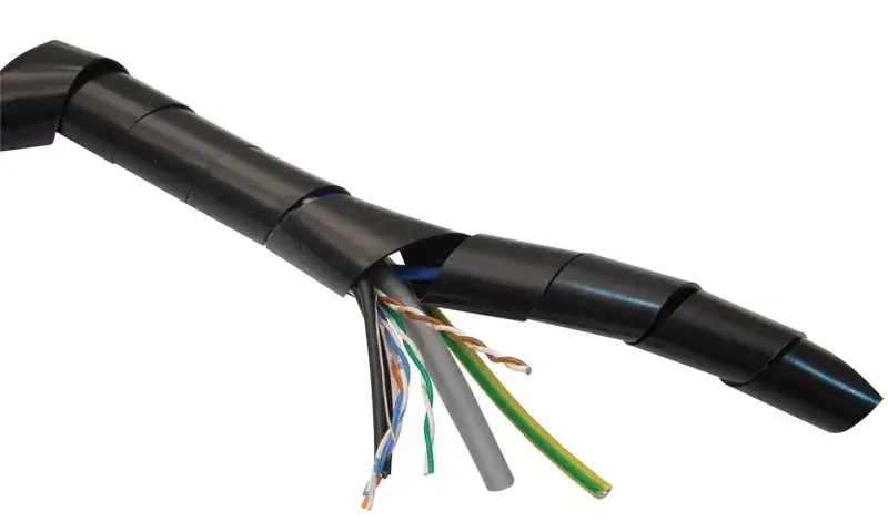 Tracon KSPI-16F Vezetékösszefogó szalagspirál, fekete dmin-dmax=20-120mm, PE Outlet