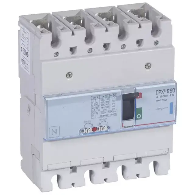 Legrand 420615 DPX3 250 100A 4P termikus mágneses 70kA kompakt megszakító ( Legrand 420615 ) Akciós ár
