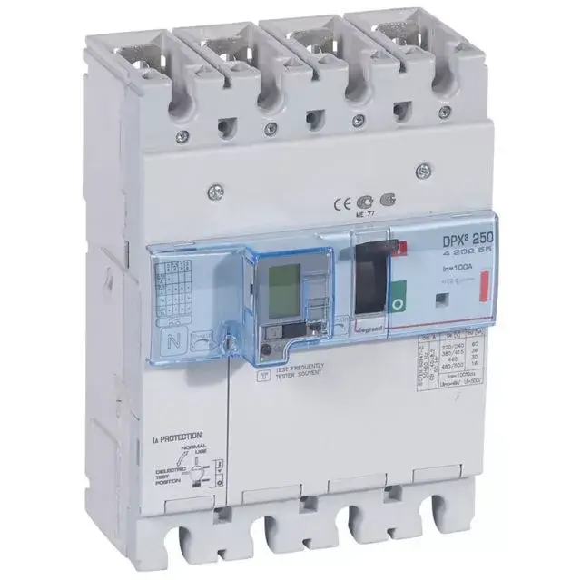 Legrand 420255 DPX3 250 100A 4P+ÁVK termikus mágneses 36kA kombinált ávk ( Legrand 420255 ) Alacsony ár