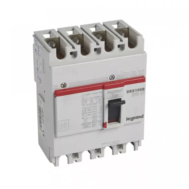 Alacsony ár Legrand 027017 DRX100 4P 10 kA 75A t.m. kompakt megszakító ( Legrand 027017 )