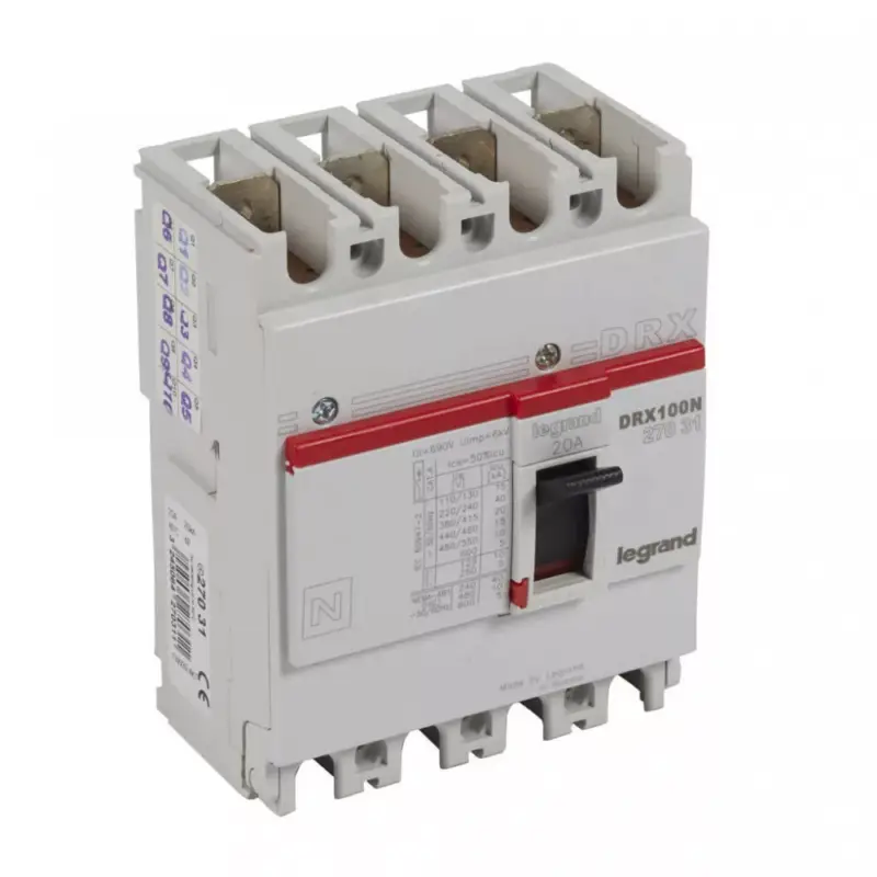 Legrand 027031 DRX100 4P 20 kA 20A t.m. kompakt megszakító ( Legrand 027031 ) Árcsökkenés
