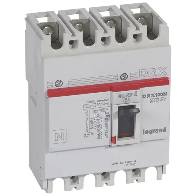 Legrand 027037 DRX100 4P 20 kA 75A t.m. kompakt megszakító ( Legrand 027037 ) Expressz kézbesítés