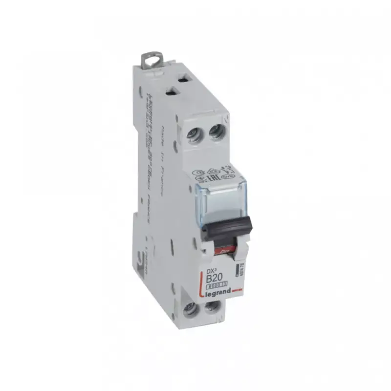 Legrand 407476 DX3 kismegszakító 1P+N B20 6000A/10kA ( Legrand 407476 ) Outlet