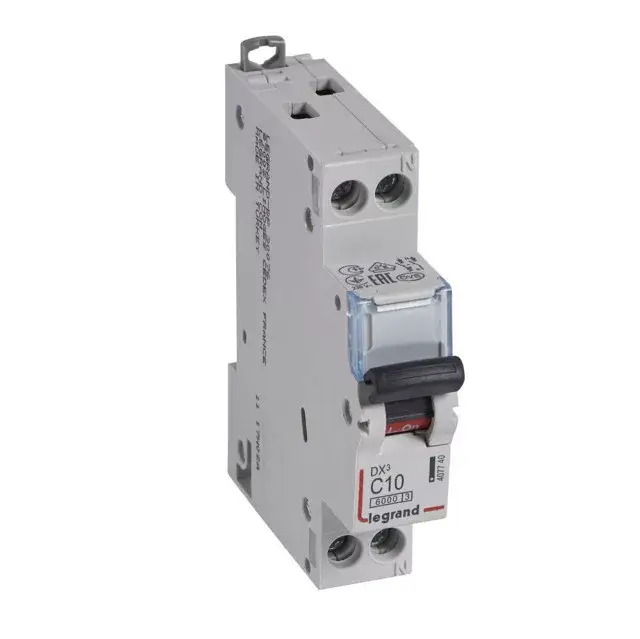 Alacsony ár Legrand 407740 DX3 kismegszakító 1P+N C10 6000A/10kA ( Legrand 407740 )