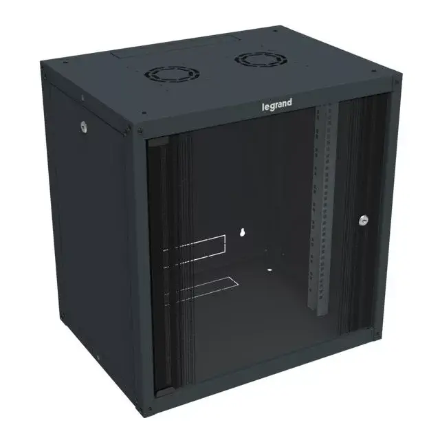 Legrand 646251 fali rackszekrény 19'' 9U MAG: 494 SZÉL: 600 MÉLY: 450 antracit egyrészes üvegajtós lapraszerelt MAX: 27 kg Linkeo ( Legrand 646251 ) Akció