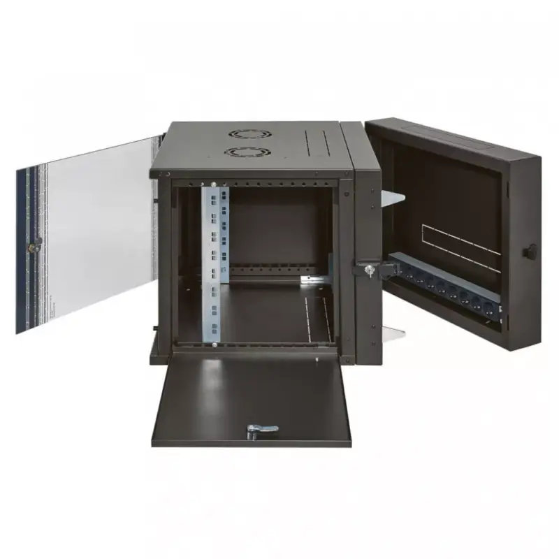 Legrand 646221 fali rackszekrény 19'' 9U MAG: 494 SZÉL: 600 MÉLY: 610 antracit kétrészes üvegajtós készre szerelet MAX: 27 kg Linkeo ( Legrand 646221 ) Expressz kézbesítés