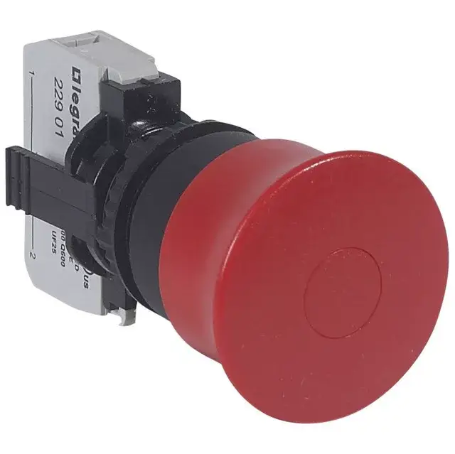 Legrand 023721 Osmoz vészleállító gomb reteszoldás húzással - Ny - piros Ø40 ( Legrand 023721 ) Gyors kiszállítás