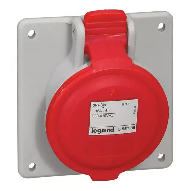Azonnal elérhető Legrand 555188 P17 Tempra PRO Dafbe-163k06 m400V IP44 döntött aljzat ( Legrand 555188 )